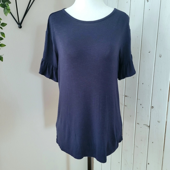 LOFT | SOFT FLOWY TOP navy medium - Picture 2 of 9